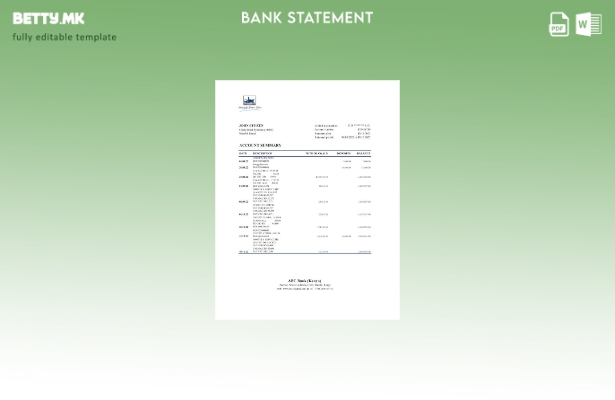 модерен стил кениски ABC извод на ексел шаблон
